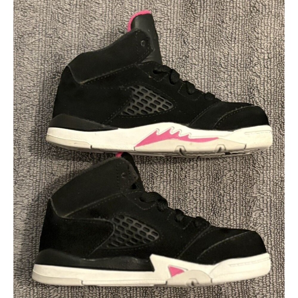 Nike Air Jordan 5 Deadly Pink Black Retro Kids Size 8C 725172-029